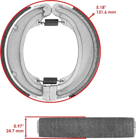 Caltric Front Brake Shoes Compatible with Honda Xl250S Xl-250S 1979 1980 1981 New in Kuwait
