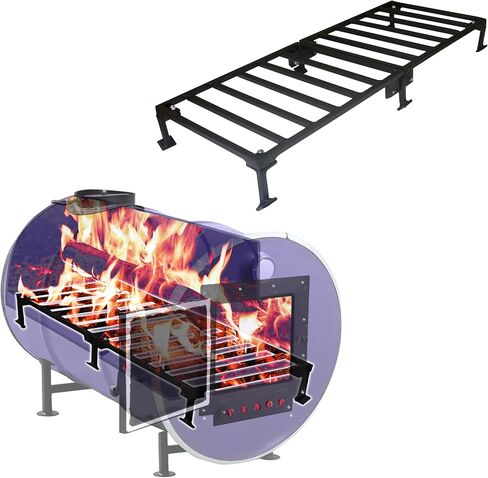 Burn Barrel Grate Perfect for 30-55 Gallon Barrel Metal Barrel - Grate for Wood Stove Camping Equipment Barrel Stove Kits - Barrel woodstove kit for Emergency Heating & Cooking and Survival…… in Saudi Arabia