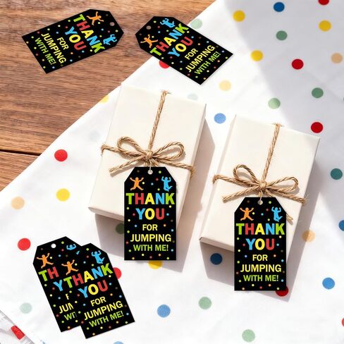 50Pcs Jump Birthday Party Thank You Tags Lets Jump Birthday Favors Thank You for Jumping with Me Gift Tags for Boys Girls Jump Theme Bday Decors Party Supplies in Saudi Arabia