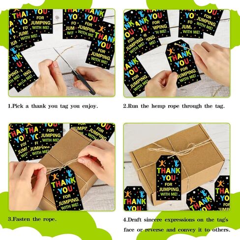 50Pcs Jump Birthday Party Thank You Tags Lets Jump Birthday Favors Thank You for Jumping with Me Gift Tags for Boys Girls Jump Theme Bday Decors Party Supplies in Saudi Arabia