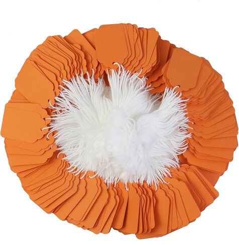 Wealrit 500 Pcs Orange Paper Gift Tags with String in Kuwait