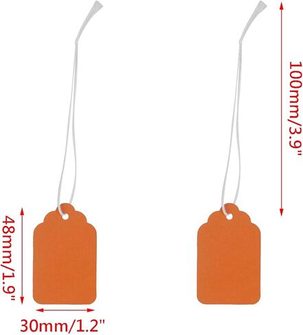 Wealrit 500 Pcs Orange Paper Gift Tags with String in Kuwait