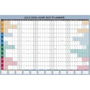 2026-2027 Wall Calendar - 24x36" Large Dry Erase Laminated Monthly Planner, July-June, Boho School Year Calendar for Teachers, Office, Home in Saudi Arabia