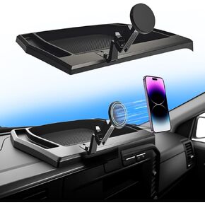 Magnetic Phone Mount for 2023-2026 Ford F250 F350 F450 Super Duty(Without Dashboard-Top Speaker) Dash Phone Holder with Tray Car Phone Stand Truck Accessories in Kuwait
