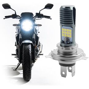 12-80V Motorcycle H4 Headlight Bulb,High Brightness Motorcycle Headlight Bulb with 3030 Chips for Replacing High & Low Beam,IP65 Waterproof H4 LED Bulbs Motorcycles Accessories in Kuwait