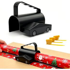 Wrapping Paper Cutter, Paper Cutter Slider Fit for Any Diameter Paper Roll, 3 Replaceable Blade for Smooth Straight Cuts, Gift Wrap Cutter with Handle, Easy Paper Cutting Tool for Holidays Birthday in Saudi Arabia