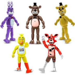 Action Figures Set, 5 Pcs Game Figures Toys with Light, Movable Toys Dolls with Light, Collectible Gifts and Cake Toppers in Saudi Arabia