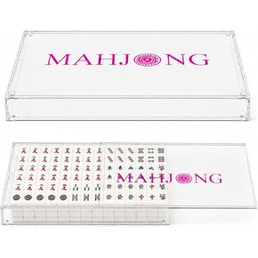 1 Pcs Empty Acrylic Mahjong Case,OMM Mahjong Tiles Storage-12.4in×9.65in×2.17in Transparent Mahjong Card Display Box for Mahjong Game Set Storage in Saudi Arabia