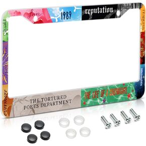License Plate Frame for Car, All Music Verson Plate Frame with Screws for Standard Us Canada License Plate Holder, Stainless Steel Car Accessories 12x6 Inch in Saudi Arabia
