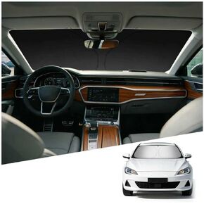 63×33 Inch Car Windshield Sun Shade,Front Windshield Cover Sun Shade for Cars Interior Protection & Heat Reduction,Foldable Car Windshields Sunshade with Storage Bag (L (63 x 33 inch)) in Kuwait