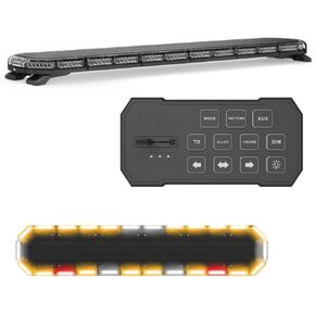 شريط إضاءة LED من SpeedTech Lights K-Force 55 Tow - 156 مصباح LED، 468 وات ستروب طوارئ كامل الحجم على السقف لشاحنات السحب، وعمال الحطام، والشرطة، والإطفاء، وEMS، والبناء، والمحاريث، والأمن (العنبر/العنبر) in Kuwait