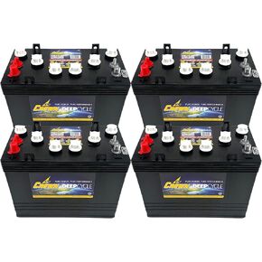 Crown CR-GC150 12V 150Ah Deep-Cycle Batteries for Golf Carts, RVs, Marine & Solar – Premium Long-Life GC12 Replacement (Set of 4) in Saudi Arabia