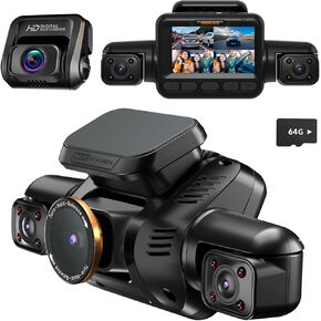AI 4K Dash Cam تسجيل أمامي وخلفي مع نظام مراقبة السائق، STARVIS 2، عرض 360 درجة 4 قنوات Dashcam بطاقة 64G مجانية، 5G Wi-Fi GPS، شاشة تعمل باللمس 3 بوصات، رؤية ليلية، وضع ركن السيارة 24/7، V8 MAX in Saudi Arabia