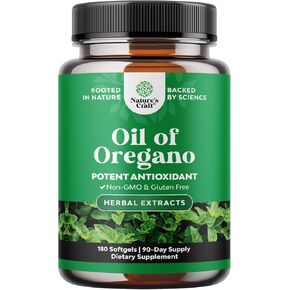 Vegan Wild Oregano Oil Capsules - Super Concentrated Oil of Oregano Capsules with 3000mg Herbal Equivalent and Min 70% Carvacrol for Gut Heart Detox and Immune Support - Vegan & Non-GMO (120 Caps) in Kuwait