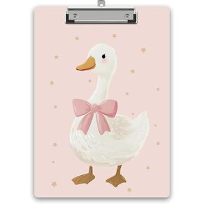 Silly Goose Clipboard, Cute Wooden Clipboard with Low Profile Metal Clip, Clip Boards Gifts for Doctors Nurses Teachers Students Women Kids, Office School Supplies 9 x 12.5 in -A32 in Saudi Arabia