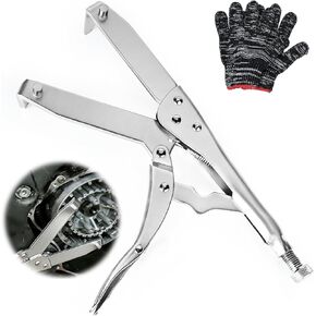 Motorcycle Clutch Holding Tool with Free Gloves, Clutch Hub Basket Gear Holder, Remove Basket Nut Clutch Tool, Tusk-Style Flywheel Holder for Motorcycle Repair in Saudi Arabia