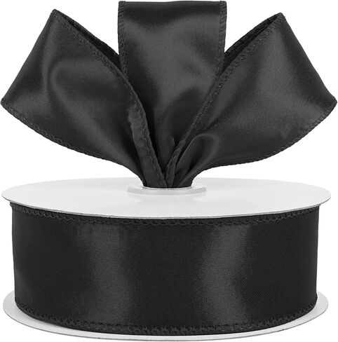 Double Faced Royal Blue Satin Wired Ribbon 4 Inch × 15 Yards Wired Satin Ribbon Ideal for Gift Wrapping Flower Bouquet Arts Crafts Sewing Weddings Floral Arrangements & Bows in Kuwait