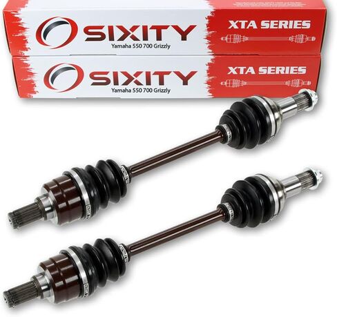 Sixity XTA Rear Left & Right CV Axles compatible with Yamaha 550 700 Grizzly Pair 2014 2013 2012 2011 2010 2009 2008 2007 in Kuwait