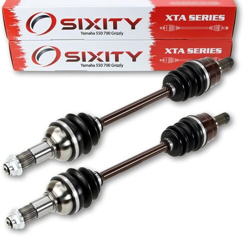 Sixity XTA Rear Left & Right CV Axles compatible with Yamaha 550 700 Grizzly Pair 2014 2013 2012 2011 2010 2009 2008 2007 in Kuwait