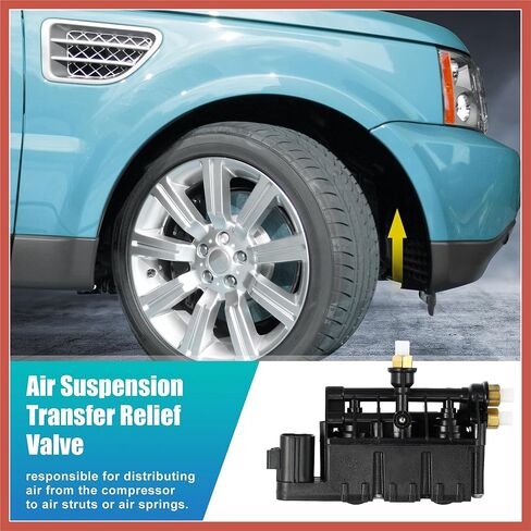 ACROPIX RVH000095 نظام التعليق الهوائي الأمامي EAS صمام نقل كتلة الصمام لسيارة Land Rover LR3 2005-2009 لسيارة Land Rover LR4 2010-2016 لسيارة Land Rover Range Rover Sport 2006-2013 in Kuwait