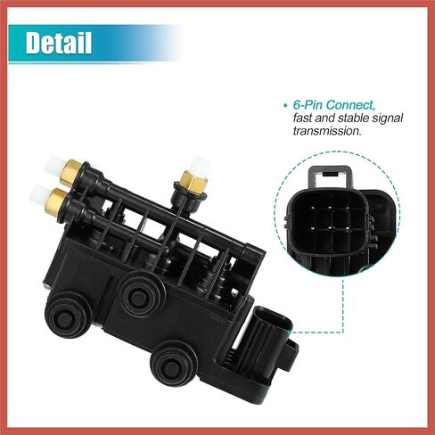 ACROPIX RVH000095 نظام التعليق الهوائي الأمامي EAS صمام نقل كتلة الصمام لسيارة Land Rover LR3 2005-2009 لسيارة Land Rover LR4 2010-2016 لسيارة Land Rover Range Rover Sport 2006-2013 in Kuwait