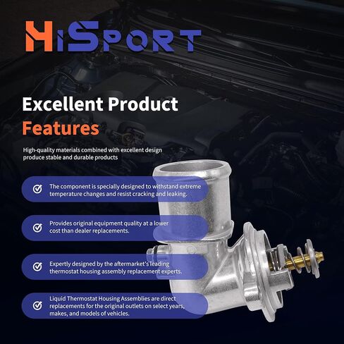 مجموعة مبيت منظم حرارة مبرد المحرك HiSport 902-3040 متوافقة مع Jeep Ram 1500 2014-2022، Gladiator 2021-2022، Grand Cherokee 2014-2021، Wrangler 2020-2022 3.0L استبدال 68253514AA in Kuwait