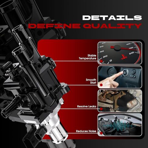 Upgraded Aluminum Thermostat Housing Assembly Compatible with Chevrolet Models, Chevy Cruze 2011-2016, Sonic 2012-2018 1.6L 1.8L, Trax 2013-2020, Replaces 902-033 25199824 25192228 in Kuwait