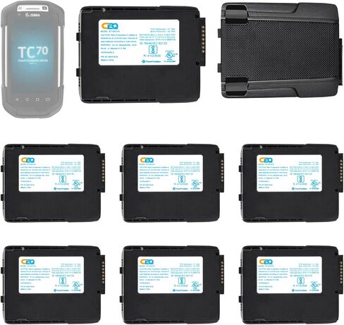 CBQ (6 قطعة BT-000318 بطارية لزيبرا TC77 TC70 TC72 TC75 TC70X TC75X TC720L TC75EK TC75AH TC75GK TC700H TC700K TC77HL,82-171249-01 82-171249-02 BTRY-TC7X-46MA2 بطارية بديلة لماسح الباركود. in Saudi Arabia