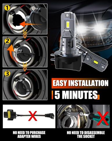 H 11-B Light Bulbs,Hi/Lo Dual Beam Lights bulb or Fog Lights, 30000 Lumens 12V 55W 6500K, Powersports Bulbs, 2-Pack in Saudi Arabia