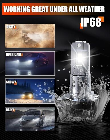 H 11-B Light Bulbs,Hi/Lo Dual Beam Lights bulb or Fog Lights, 30000 Lumens 12V 55W 6500K, Powersports Bulbs, 2-Pack in Saudi Arabia