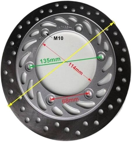 Motorcycle Front Brake Disc Rear Brake Disc Rotor 125 150 CBF125 KZG150 WH150-2 RR150 SDH150-F CBF150 KYY 125cc Compatible With 125cc Models(Front Brake Disc) in Kuwait