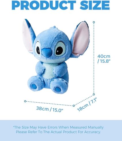 MINISO Disney 16" Lilo & Stitch Collection Stitch Stuffed Animal Cute Plush Toy for Boys Girls Women Men Disney Fans Peluches (16" Stitch) in Kuwait
