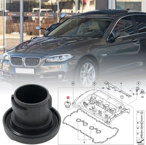 11127572848 Engine Oil Filler Cap Compatible for BMW 2011-2024 F20 & MINI 2007-2016 R55 R60 R56 R58 R57 R61 R59 Replace# 11127540770 11127582398 11127615369 11127806155 81217 134001 in Saudi Arabia