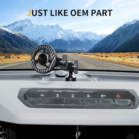 حامل مغناطيسي للهاتف لـ 2021-2026 Ford Bronco 2/4 Door، لسلسلة Magsafe iPhone 12-17، لملحقات Bronco، قابل للتعديل 360 درجة، بيد واحدة، ثابت على الطرق الوعرة، لا يوجد داريل سهل التركيب in Kuwait