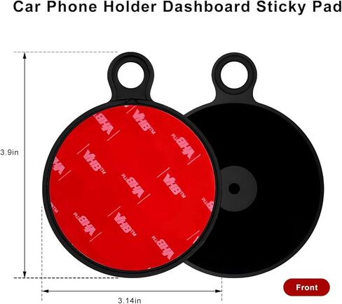 Dashboard Pad Mounting Disk for Suction Cup, 3.14"(80mm) Car Phone Mount Base with Strong Adhesive, Heat Resistant Sticky Base Dash Mount for Windshield Holder Camera GPS in Kuwait
