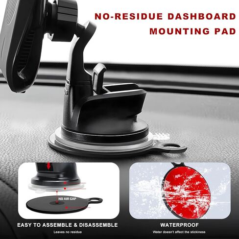 Dashboard Pad Mounting Disk for Suction Cup, 3.14"(80mm) Car Phone Mount Base with Strong Adhesive, Heat Resistant Sticky Base Dash Mount for Windshield Holder Camera GPS in Kuwait