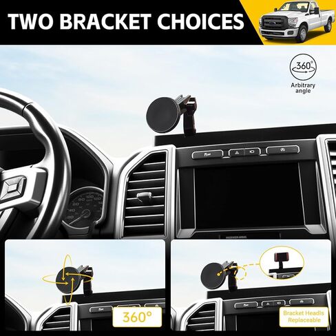 حامل هاتف مغناطيسي لـ 2023-2026 Ford F250 F350 F450 Super Duty (بدون مكبر صوت على لوحة القيادة) حامل هاتف داش مع صينية حامل هاتف السيارة ملحقات الشاحنة in Saudi Arabia