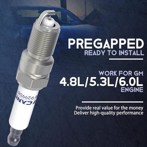 41-962 Spark Plugs, 8x Spark Plugs for Chevy 5.3L 4.8L 6.0L 6.2L V8, Compatible with Silverado 1500 Tahoe GMC Sierra Yukon in Saudi Arabia