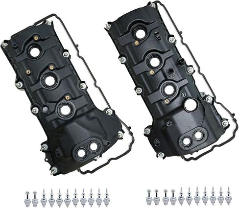 أغطية صمامات المحرك متوافقة مع Ford F-150، Edge، Explorer، Mustang، Transit & Lincoln MKZ MKX 3.5L 3.7L (2011-2020) غير توربو، قطعة استبدال مباشرة # BR3Z6582U BR3Z6582R in Kuwait