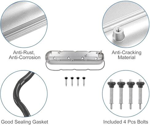 Engine Valve Cover Left Driver Side with Gasket & Bolts 264-969 12642655 Compatible for Chevy Compatible for GMC Compatible for Cadillac Compatible for Hummer Compatible for Pontiac G8 in Saudi Arabia