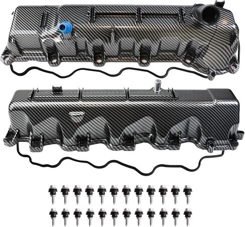 MITZONE Aluminum Valve Cover Set Compatible with 2008-2009 Chrysler Aspen 2008-2010 Dodge Dakota Durango Ram 1500 Jeep Commander Grand Cherokee 4.7L V8 53022139AA 53022138AB in Kuwait