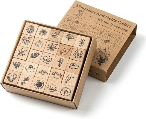 25pcs Weather Wooden Rubber Stamps Kit, Cute Mini Icons for Journaling, Planner, Scrapbook, DIY Cards & Calendar Tracking in Kuwait