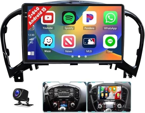 راديو لسيارة Nissan Juke 2011-2016 مع CarPlay Android Auto، 2+64G Android 13 ستيريو سيارة 9 بوصة شاشة لمس GPS Navi/Bluetooth/WiFi/FM RDS+ميكروفون كاميرا احتياطية in Saudi Arabia