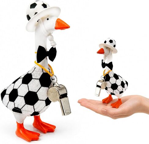 7 Inch Desk Goose Outfits Soccer Tabletop Goose Accessory Mini Porch Goose Costume Magnetic Goose Statue Key Holder Clothes for Table Decor (Soccer) in Saudi Arabia