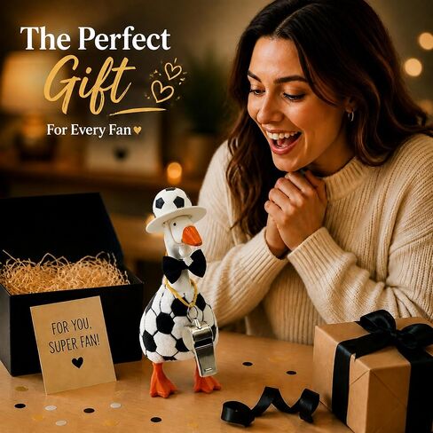 7 Inch Desk Goose Outfits Soccer Tabletop Goose Accessory Mini Porch Goose Costume Magnetic Goose Statue Key Holder Clothes for Table Decor (Soccer) in Saudi Arabia