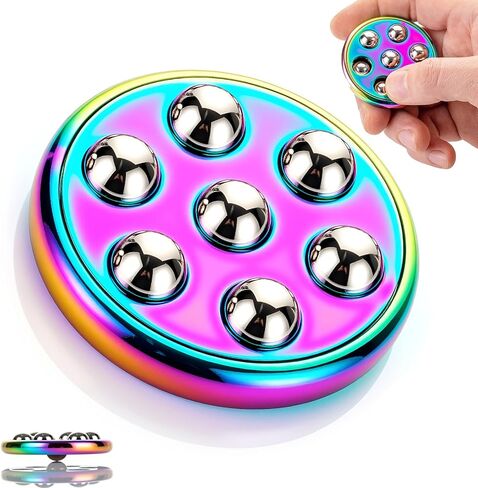 Fidget Toys for Adults, Metal Stress Ball Pop It Fidget Scroller & Spinner, 3-in-1 EDC Fidget Slider for Anxiety Relief Stress, Desk Toy for Office Home Travel in Saudi Arabia