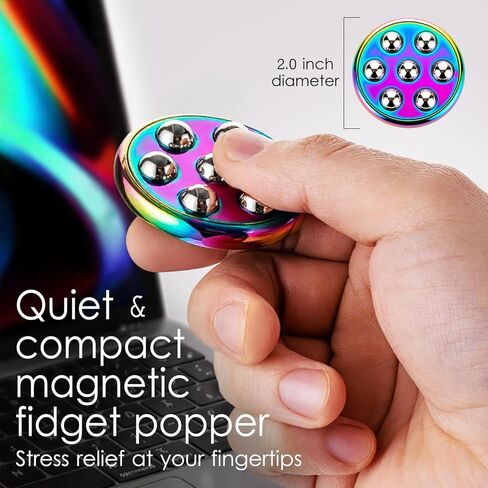 Fidget Toys for Adults, Metal Stress Ball Pop It Fidget Scroller & Spinner, 3-in-1 EDC Fidget Slider for Anxiety Relief Stress, Desk Toy for Office Home Travel in Saudi Arabia