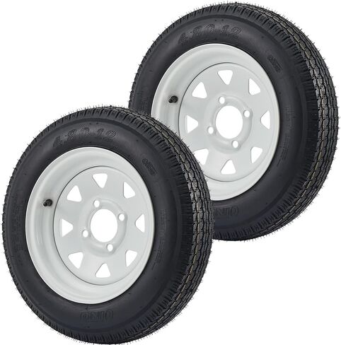 4.80-12 4.80x12 480-12 4.80-12 Trailer Tires with 12 in Rims, 4 Lug on 4 in, Load Range C, 6PR (480-12 with 4lug) in Kuwait
