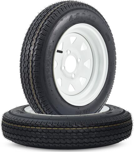 4.80-12 4.80x12 480-12 4.80-12 Trailer Tires with 12 in Rims, 4 Lug on 4 in, Load Range C, 6PR (480-12 with 4lug) in Kuwait