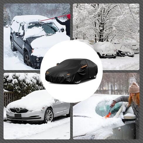Waterproof Car Cover for Chevy Camaro 1982-2002, 6 Layers Covers with Cotton Liner and Zipper Door, All Weather Full Exterior Cover, Snow Rain Hail Dust Leaves Bird droppings Protection in Kuwait